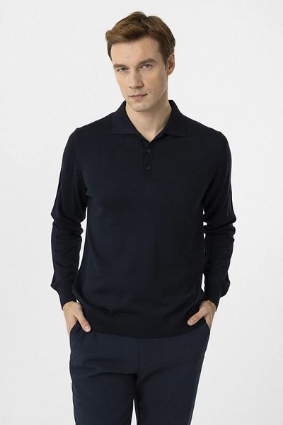 SÜVARİ Comfortable Fit Polo Neck Wool Anti-Pinning Quality Knitting Sweater