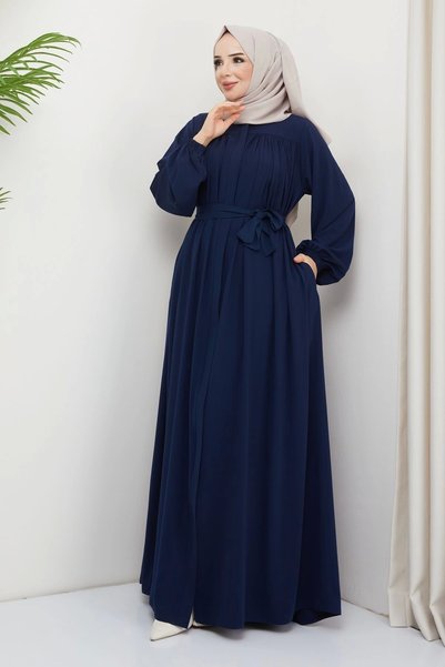 SERRA MODA Hijab musulman ferace robal shirred medina mătase hijab plin
