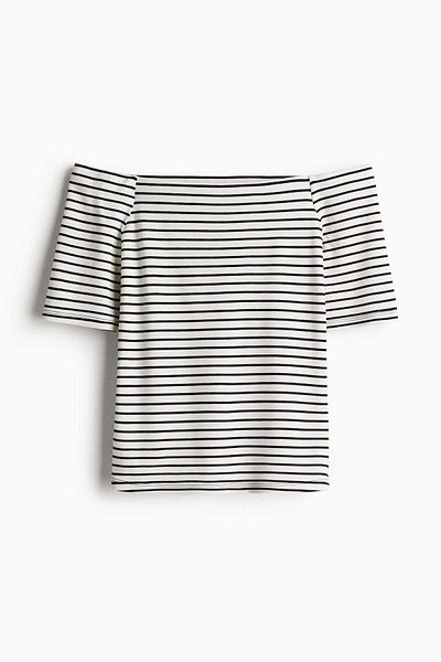 H&M Off-the-shoulder jersey top