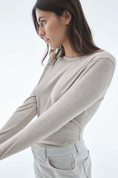 H&M Ribbed modal-blend top