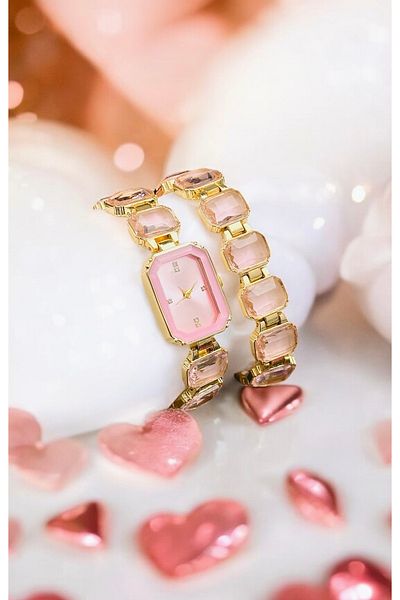 pullmarkt Stone Model Bracelet + Stone Model Wrist Watch - Set