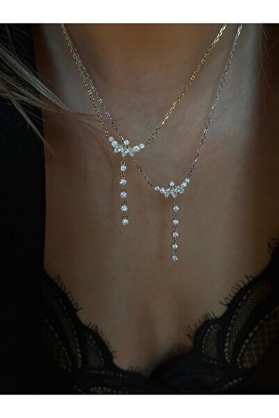 Sade Accessory Silver - Lotus Şekilli Y Kolye