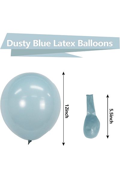 Home Zone 100 Pack 12 inch Round Helium Slate Blue Matte Blue Balloons