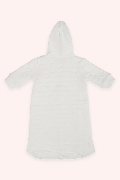 Panço Kız Bebek Fermuarlı Ekru Tulum