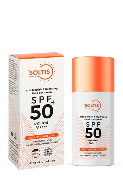 Soltis Anti-Blemish and Moisturizing Daily Fluid Sunscreen Cream Spf50+ Pa++++, 50 ml