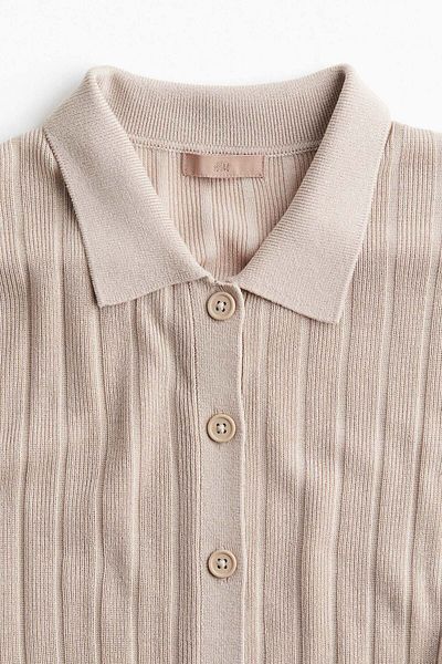 H&M Rib-knit button-front top