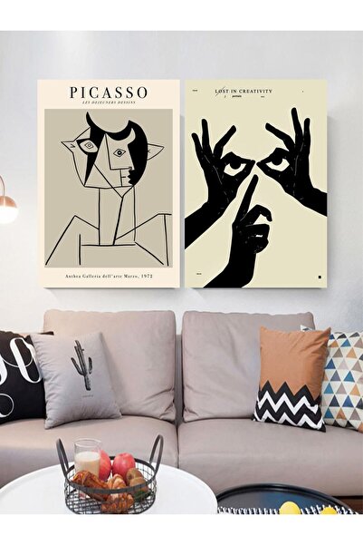 icase Home Salon Sun Mountain Leaf Daisy Moon Picasso Peisaj Decor Concept Pi...