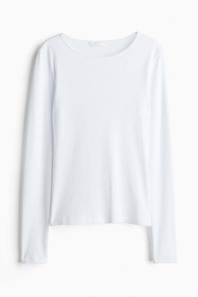 H&M Ribbed Jersey Top