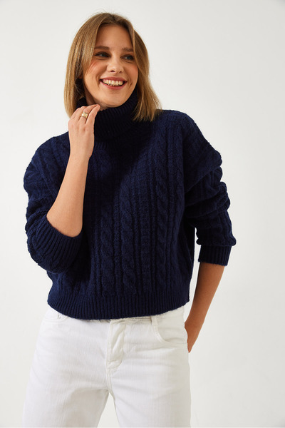 Bianco Lucci Жіночий светр з водолазкою з візерунком 20246940