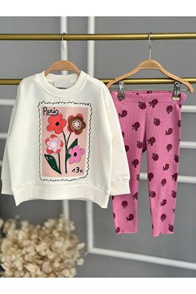 Momsbrand Örgü Çiçek Detaylı Takım