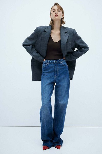 H&M Rib-knit V-neck top