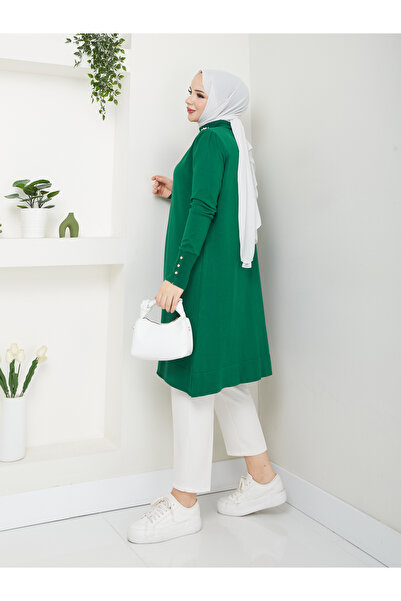 MODAMÜNASİP Wonderful Bead Detailed Mercerized Non-Pilling Stylish Tunic