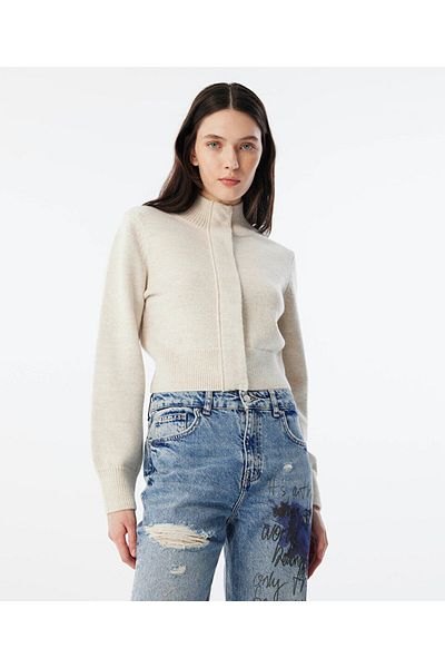 Twist Slim Cut Crop Knitwear