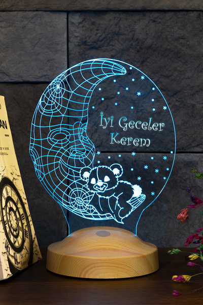 SEVGİLAMBASI Aydede Ayıcık Hediyesi Erkek Çocuk Hediyesi, 3 Boyutlu Led Lamba...