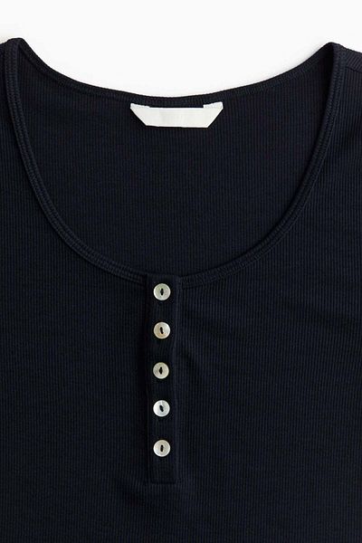 H&M Ribbed Henley top
