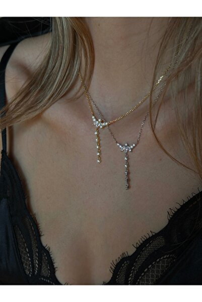 Sade Accessory Gold - Lotus Şekilli Y Kolye
