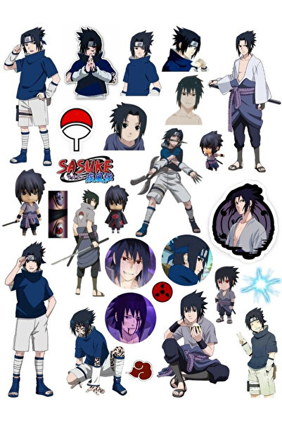 Sticksy Sasuke StickerTelefon Laptop Notebook Tablet Defter Matara Stiker Eti...