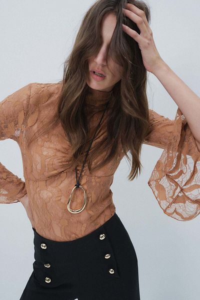 H&M Turtleneck lace top