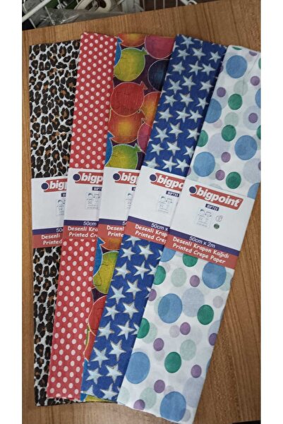 Bigpoint Desenli Krapon Kağıdı 5 Renk