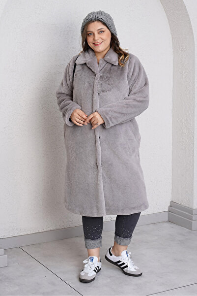 Büyük Moda Suni Long Fur Coat