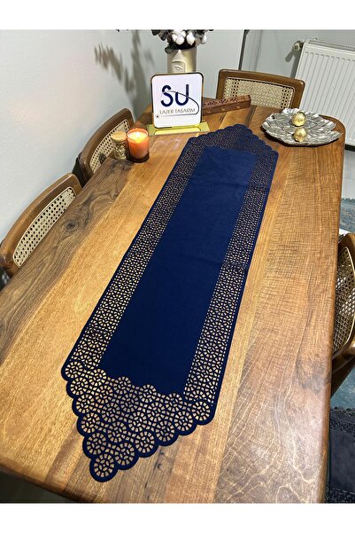 EHA LAZER Runner elegant cu imprimeu bleumarin