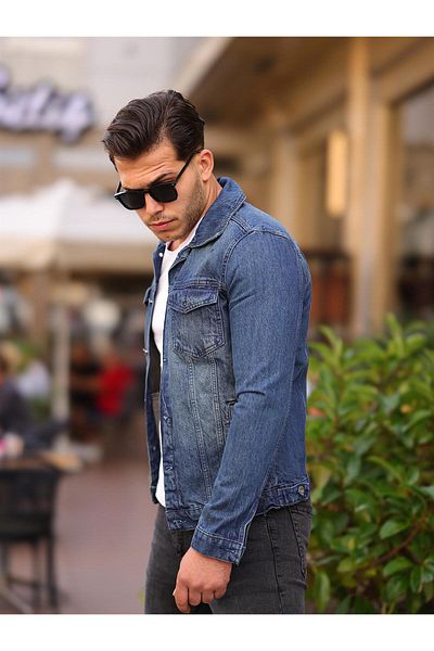 Pobudo Blue Color Denim Jacket
