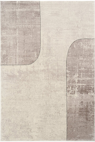 Cool Halı Design 01 Krem Salon Halısı Geometrik Desenli Yüksek Kalite Sık Dok...