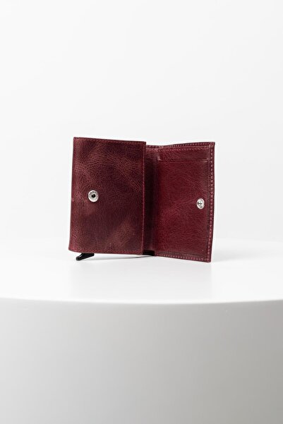 BAYDERİ Vances Crazy Genuine Leather Mechanized Wallet