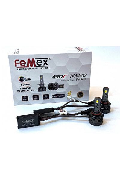 FEMEX Gt Nano Pro HB3 9005 Şimşek Etkili Led Xenon 110W 22000 Lumen