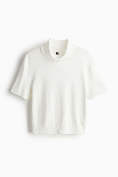 H&M Fine-knit polo-neck top