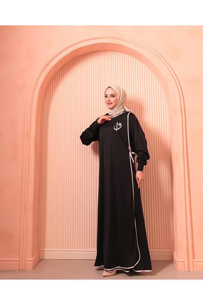 Berel Moda Elif Vav Prayer Robe Μαύρο