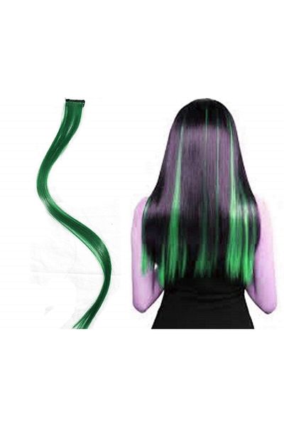 gaman 50cm Dark Green Synthetic Intermediate Hair with Snap-Out Buckles and Snaps (3 Pcs)