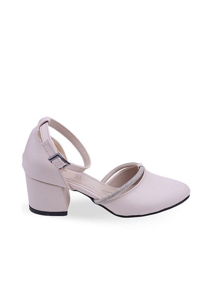 Sedef 399 Women's 5.5 Cm Heel Ankle Tie Stone Shoes