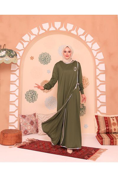 Berel Moda Χακί Elif Vav Prayer Veil