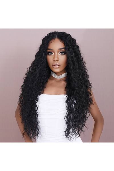 REMY HAİR Siyah Kıvırcık Tül Peruk