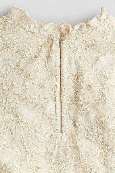 H&M Frill-trimmed lace dress
