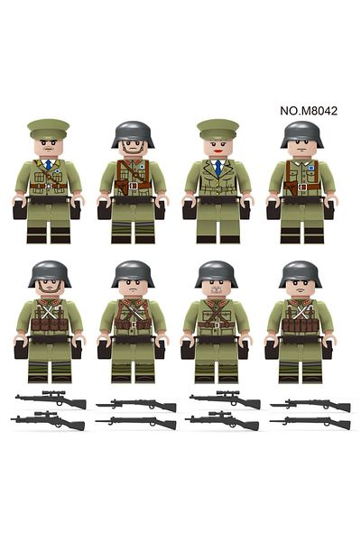 marimari 8 Pieces of German Army Building Blocks Are Visual.