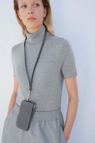 H&M Fine-knit polo-neck top