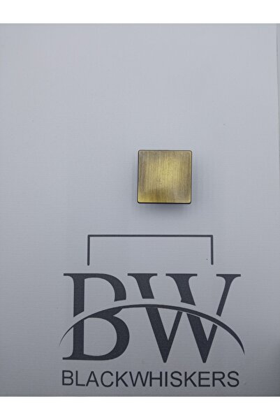 blackwhiskers KARE ANTİK SARI DÜĞME KULP MOBİLYA ÇEKMECE MUTFAK VESTİYER KULBU