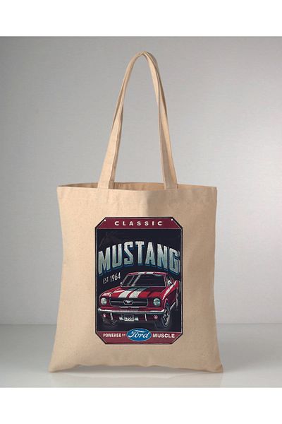 GİFTORA Cars Series-3 Printed 35X40 cm Raw Cloth Shoulder Bag