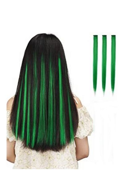 gaman 50cm Dark Green Synthetic Intermediate Hair with Snap-Out Buckles and Snaps (3 Pcs)