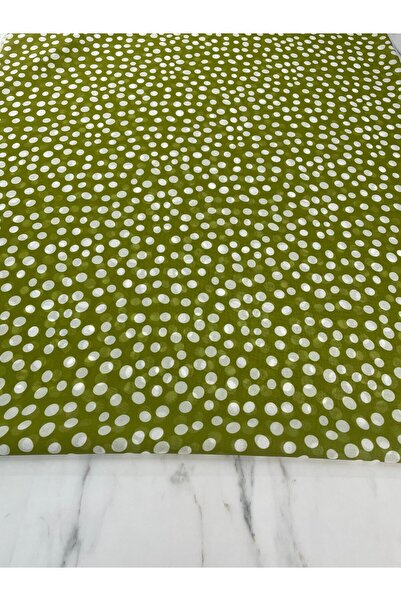 ipekkumaş Yeşil Puantiye Desen Elbiselik Şifon Kumaş Ürünümüz Adet Olarak Satılır 1 Adet 1 Metre