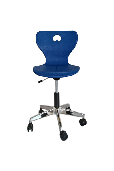 Adem Koç Plastik Koltuk Çalışma Koltuğu Laboratuvar Sandalyesi Dönerli Sandal...