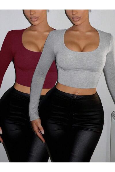 Lorya Giyim Women's 2-Pack 100% Cotton Body-Stick Ribbed Square Neck Camisole...