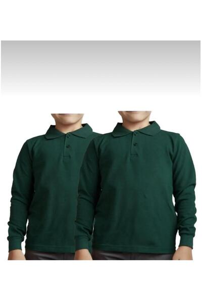 Generic Brand Unisex Children's Polo Neck Solid Color Long Sleeve 2-Piece Reg...