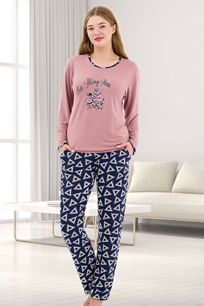 Bella Linda Set de pijamale pentru femei cu mânecă lungă din bumbac