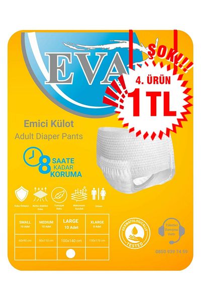 EVA 20 Pieces of 10 Small Absorbent Panties - 2 Pack