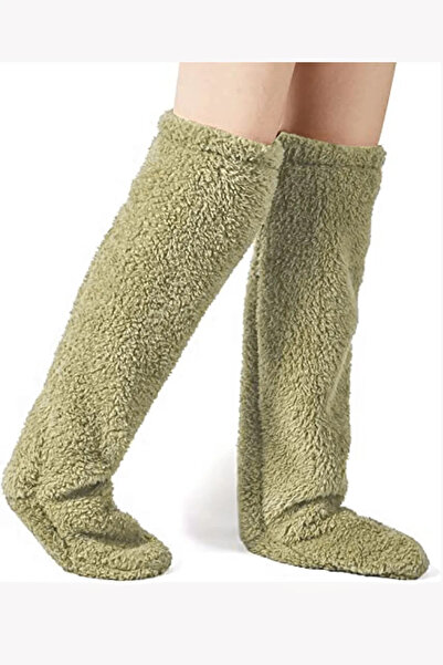giyindegel Welsoft over Knee Plush Socks - Long Wool, Leg Warmer, Slippers Socks