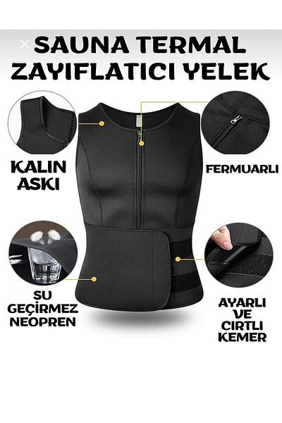 UVERTE Thermal Sauna Vest Corset Biker Vest Fat Burning Slimming Sweating Slimming Thermal Firness Corset