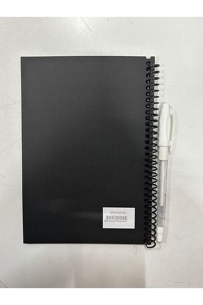 MEKAFİX Black Notebook and Pensan White Gel Pen Set